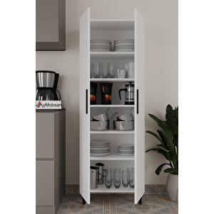 2 Kapaklı Winter  Boy Dolabı , Çok Amaçlı Dolap , Killer Dolabı, Banyo Dolabı, Mutfak Dolabı Beyaz Beyaz