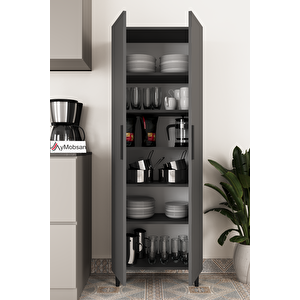 2 Kapaklı Winter  Boy Dolabı , Çok Amaçlı Dolap , Kiler Dolabı, Banyo Dolabı, Mutfak Dolabı Antrasit Antrasit