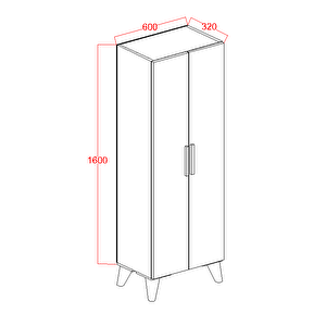 2 Kapaklı Winter  Boy Dolabı , Çok Amaçlı Dolap , Kiler Dolabı, Banyo Dolabı, Mutfak Dolabı Antrasit