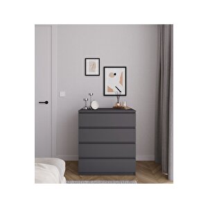 Neptün 4 Çekmeceli Şifonyer Antrasit Antrasit