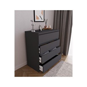 Neptün 4 Çekmeceli Şifonyer Antrasit Antrasit