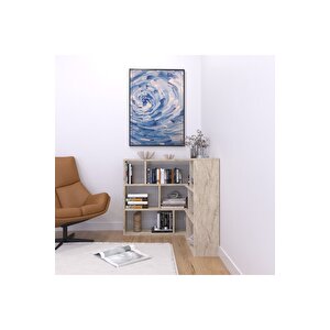 Asya Dekoratif, 12 Raflı, Köşe Kitaplık 64081