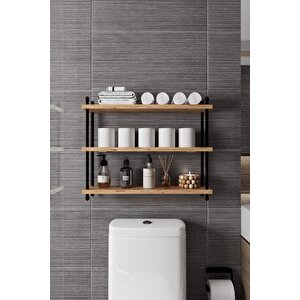 İnci Klozet Arkası Çok Amaçlı Banyo Düzenleyici, Klozet Üstü Raf Ve Organizatör, 60 Cm Atlantik Çam