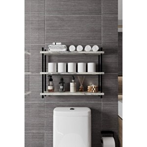 İnci Klozet Arkası Çok Amaçlı Banyo Düzenleyici, Klozet Üstü Raf Ve Organizatör, 60 Cm Frezya