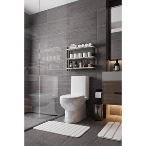 İnci Klozet Arkası Çok Amaçlı Banyo Düzenleyici, Klozet Üstü Raf Ve Organizatör, 60 Cm Frezya