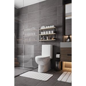 İnci Klozet Arkası Çok Amaçlı Banyo Düzenleyici, Klozet Üstü Raf Ve Organizatör, 60 Cm 64081