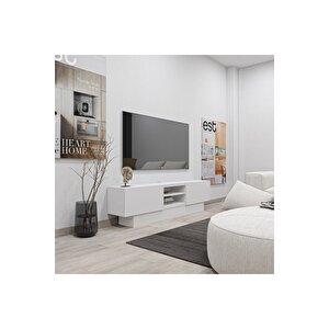 Liva Tv Sehpası Bazalı 160 Cm - Beyaz Beyaz