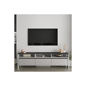 Atlas 3 Kapaklı Tv Ünitesi 160 Cm Sis Gri