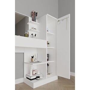 Orkide Makyaj Masası, 1 Çekmeceli, Dolaplı, Aynalı
