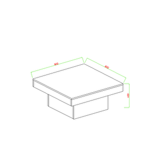 Medusa Kare, Modern Orta Sehpa, 80 Cm, Frezya (Mermer Desenli) Frezya