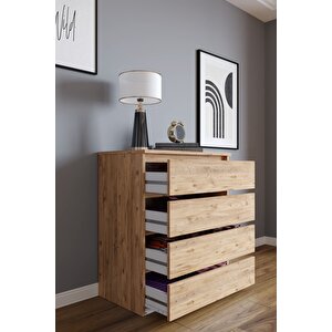 Neptün 4 Çekmeceli Şifonyer Atlantik Çam Atlantik Çam