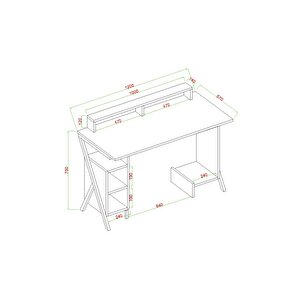 Milano Çalışma Masası, 120 Cm Atlantik Çam Atlantik Çam