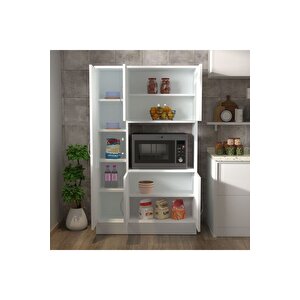 Ri̇va 5 Kapakli Çok Amaçli Dolap Mutfak&banyo Dolabi,ki̇ler Beyaz Beyaz