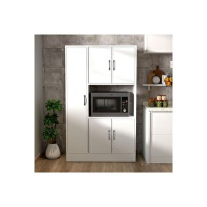 Ri̇va 5 Kapakli Çok Amaçli Dolap Mutfak&banyo Dolabi,ki̇ler Beyaz Beyaz