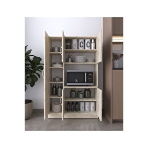 Ri̇va 5 Kapakli Çok Amaçli Dolap Mutfak&banyo Dolabi,ki̇ler Traverten 64081