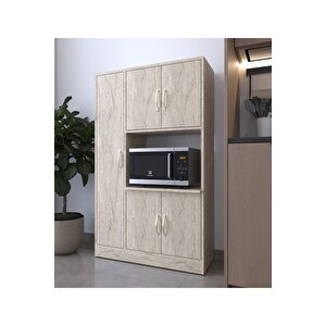 Ri̇va 5 Kapakli Çok Amaçli Dolap Mutfak&banyo Dolabi,ki̇ler Traverten 64081