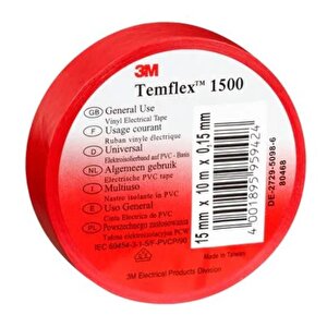 3m Temflex Kırmızı İzole Elektrik Bant 18 Mm