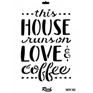 Rich New Seri N-362 Stencil 35x25 Cm