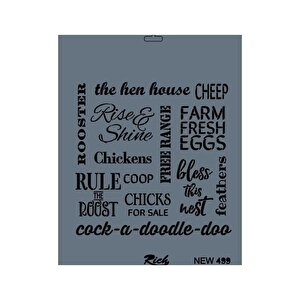 Rich New Seri N-499 Stencil 35x25 Cm
