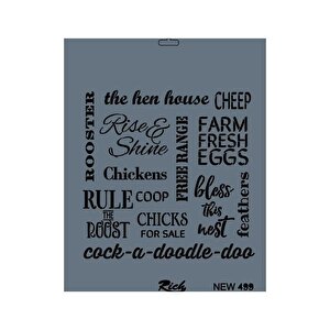 Rich New Seri N-499 Stencil 35x25 Cm