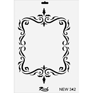 Rich New Seri N-342 Stencil 35x25 Cm