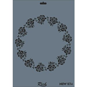 Rich New Seri N-574 Stencil 35x25 Cm