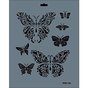 Rich New Seri N-104 Stencil 35x25 Cm