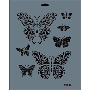 Rich New Seri N-104 Stencil 35x25 Cm