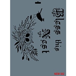 Rich New Seri N-332 Stencil 35x25 Cm