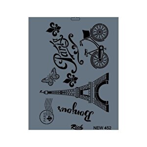 Rich New Seri N-452 Stencil 35x25 Cm
