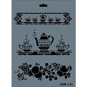 Rich New Seri N-143 Stencil 35x25 Cm