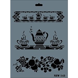 Rich New Seri N-143 Stencil 35x25 Cm