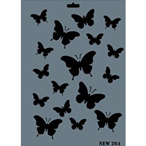 Rich New Seri N-264 Stencil 35x25 Cm