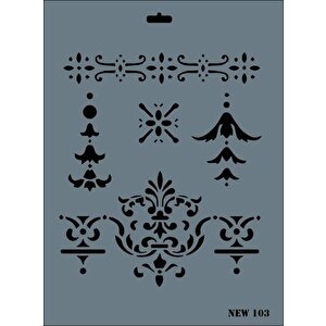 Rich New Seri N-103 Stencil 35x25 Cm