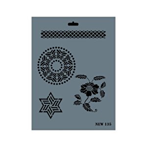 Rich New Seri N-135 Stencil 35x25 Cm