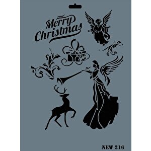 Rich New Seri N-216 Stencil 35x25 Cm