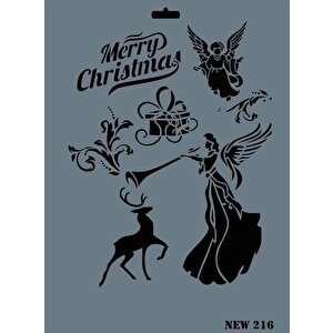 Rich New Seri N-216 Stencil 35x25 Cm