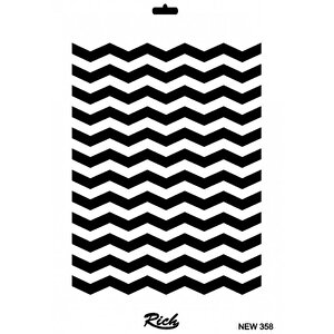 Rich New Seri N-358 Stencil 35x25 Cm