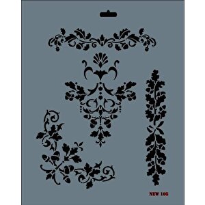 Rich New Seri N-105 Stencil 35x25 Cm