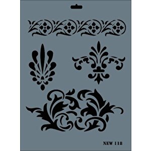 Rich New Seri N-118 Stencil 35x25 Cm