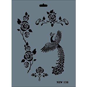 Rich New Seri N-138 Stencil 35x25 Cm