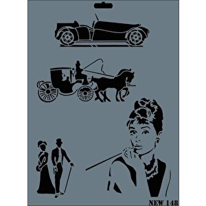 Rich New Seri N-148 Stencil 35x25 Cm