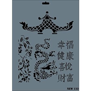 Rich New Seri N-133 Stencil 35x25 Cm