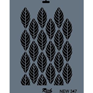Rich New Seri N-347 Stencil 35x25 Cm