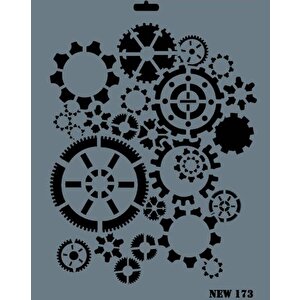 Rich New Seri N-173 Stencil 35x25 Cm