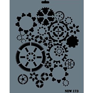 Rich New Seri N-173 Stencil 35x25 Cm