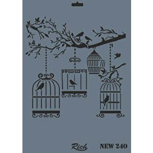 Rich New Seri N-240 Stencil 35x25 Cm