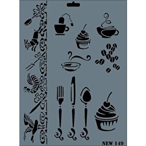 Rich New Seri N-149 Stencil 35x25 Cm