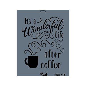 Rich New Seri N-418 Stencil 35x25 Cm
