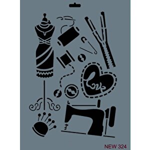 Rich New Seri N-324 Stencil 35x25 Cm